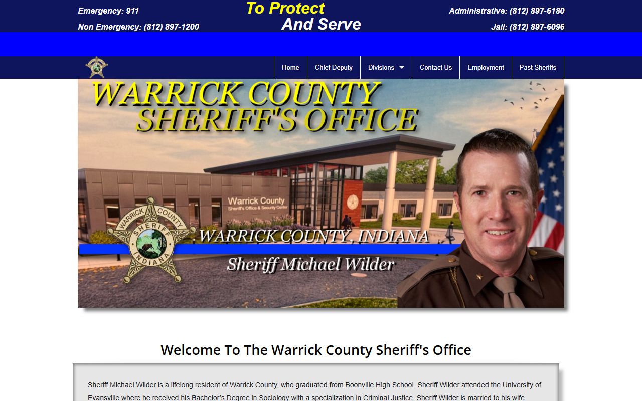 Warrick County arrest records Sheriff's Office website