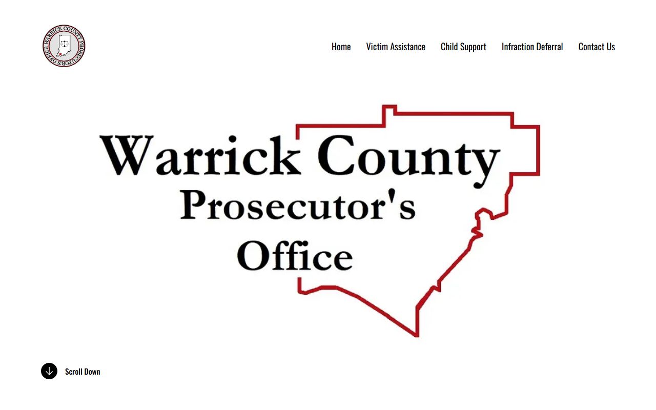 Warrick County criminal court records prosecutor department website