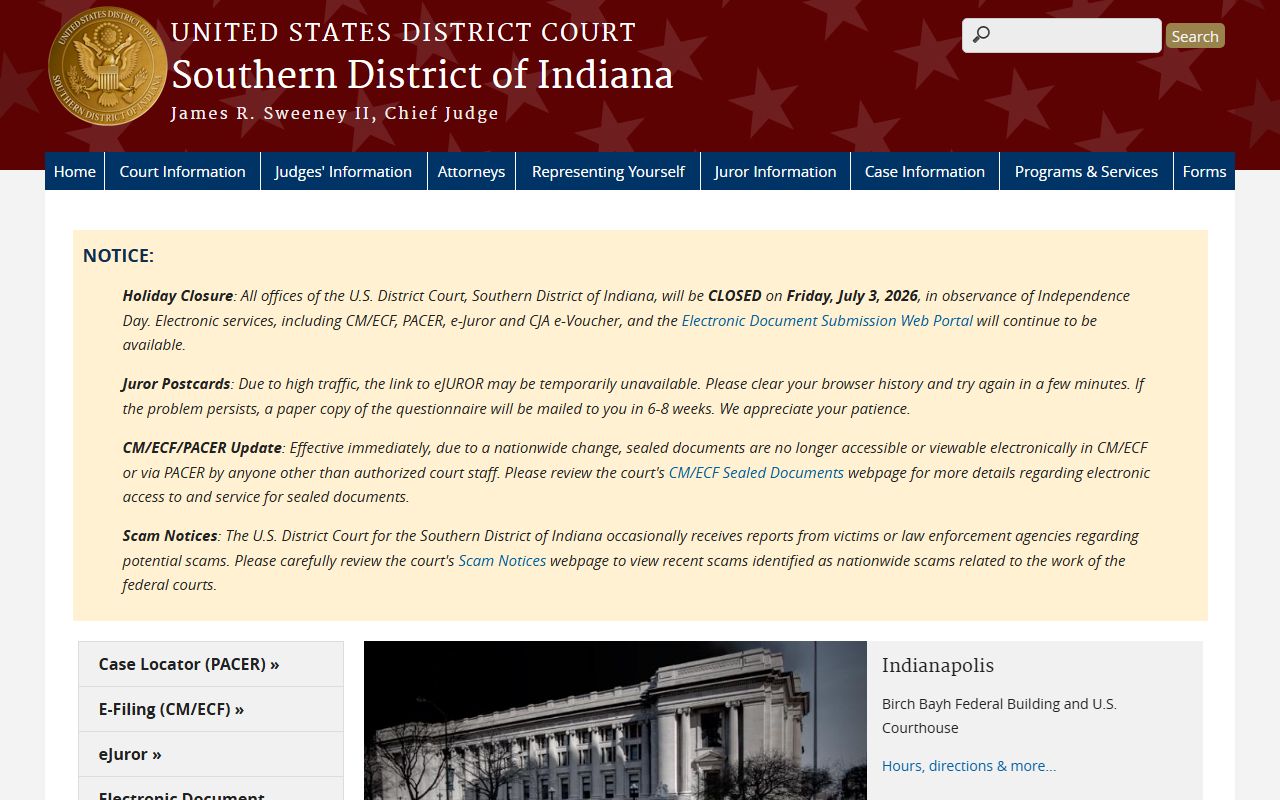 Warrick County Circuit and Superior Courts Southern District of Indiana